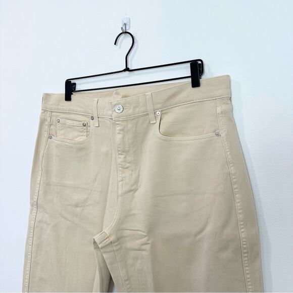 AYR The Beat Drop Jeans Barrel Leg in Straw Hat Cream Tan 34 Neutral Minimalist - Picture 4 of 9